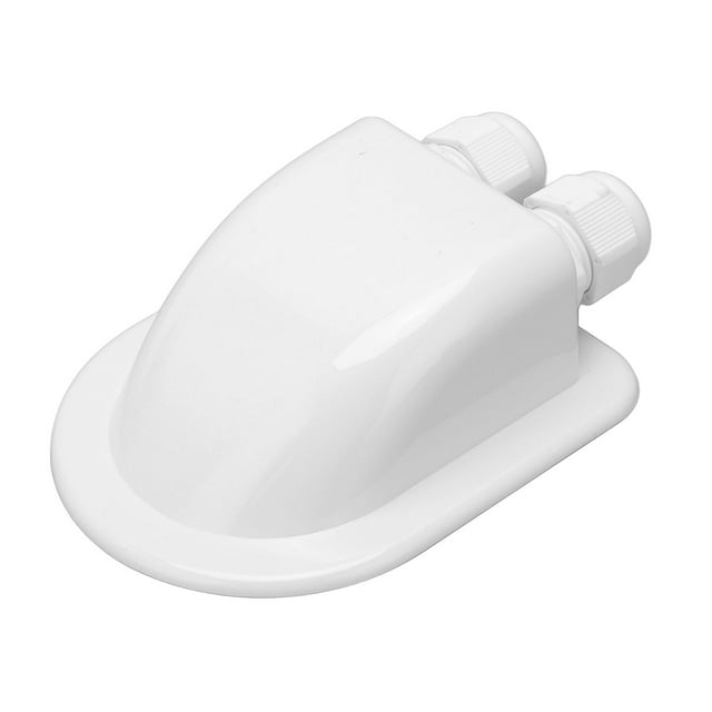 ABS IP68 Waterproof Solar Cable Gland with Double Entry - Curved Design Reduces Wind Resistance & Noise, Fits 2mm² to 6mm² Cables, Lightweight & Easy Installation for RVs, Yachts, Solar Panels,