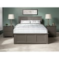 thumbnail image 6 of Solid Wood Platform Bed King Size with FootboardTrundle - Grey Finish, 6 of 8