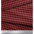 thumbnail image 3 of Soimoi Red Modal Satin Fabric Tree Christmas Decor Fabric Printed Yard 42 Inch Wide, 3 of 3