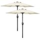 thumbnail image 1 of Sombrilla de patio Simple Deluxe de 9 pies, paquete de 2 con 8 varillas, color crema, 1 of 6
