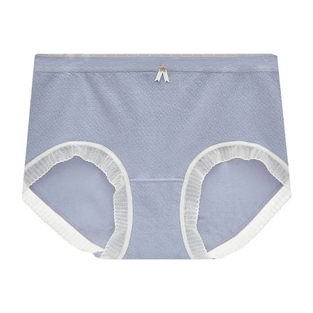 Women Graphene Underwear High Waist Stretch Briefs Ladies Tummy Control Panty Full Coverage Panties Cute Lace Trim Underpants for Teens