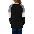 thumbnail image 2 of KISSMODA Girls Tops Casual Long Sleeve Shirts Loose Round Neck Tunic Blouse, 2 of 3