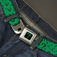 thumbnail image 2 of Riddler "?" Black Green Question Mark Scattered3 Dark Green Black Webbing Seatbelt Belt Standard, 2 of 3
