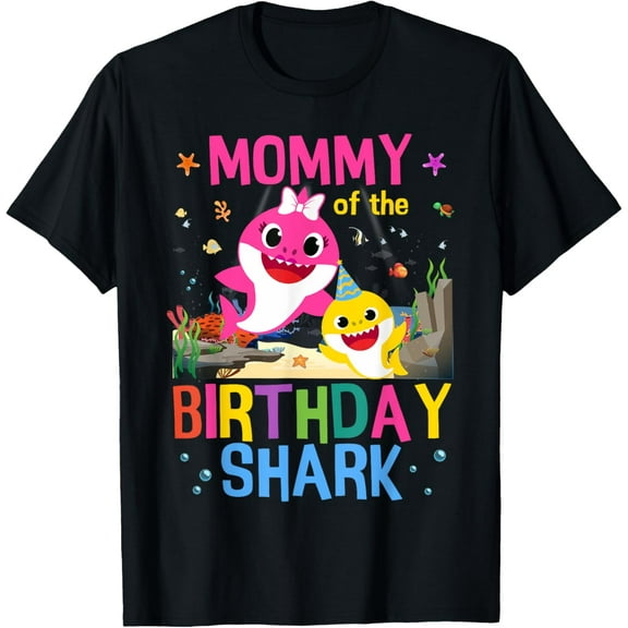 Funny Mommy Of The Birthday Family Shark Kids Birthday T-Shirt Unisex S-5XL Hot Trending Shirt, Vintage Birthday Gift