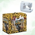 thumbnail image 3 of SEANATIVE Wood Sunflower Cow Sewing Machine Cover with Pockets Compatible with Most Standard Sewing Machines Portable Swwing Machine Dust Cover Decor, 3 of 7