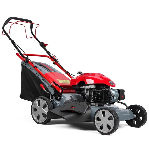 Lanzxjv 20-Inch Self-Propelled Lawn Mower, 173cc Gas Engine Lawn Mower, Push Lawn Mower with 60L Grass Tank for Yard Patio Lawn Landscaping