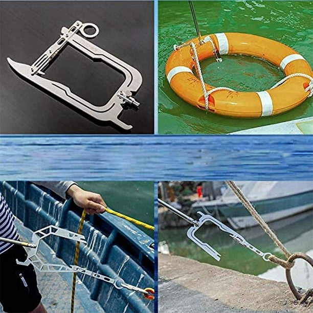 Multifunctional Telescopic Boat Hook, Easy Long Distance Threader, Boat  Hook Pole For Docking Telescoping Moor Boat Puller Tie Rope Hook Tool