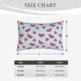 thumbnail image 4 of Picia Watermelon Pattern Plush Pillow Case – Soft and Cozy Cushion Cover, Hypoallergenic Throw Pillow Case for Home Decor-14"x20", 4 of 6
