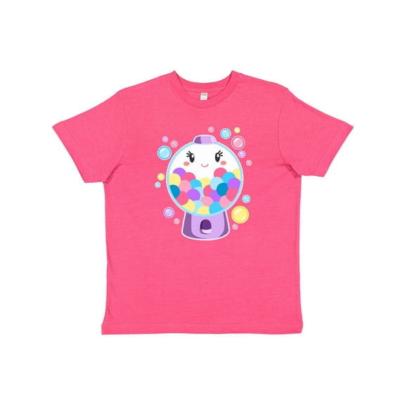 Inktastic Cute Gumball Machine and Bubbles Youth T-Shirt