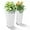 White, variant on 24-Inch Tall Planters Set of 2 for Outdoor and Indoor Use, Tapered Flower Pots with Drainage Tray, Front Porch and Patio Decor, Ideal for Large  – White