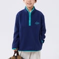 thumbnail image 5 of eczipvz Lined Zip Coat Baby Boys Jacket Hooded Outerwear Toddler Fall Winter Warm Clothes Navy,7-8 Years, 5 of 9