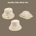 thumbnail image 4 of YooGuoGuo Cute Cherry Embroidered Bucket Hat Reversible Double-Side-Wear Hat Summer Packable Beach Sun Fisherman Hat, 4 of 7