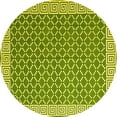 thumbnail image 1 of Ahgly Company Machine Washable Indoor Round Abstract Yellow Contemporary Area Rugs, 5' Round, 1 of 4