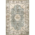 thumbnail image 4 of nuLOOM Ren Vintage Floral Machine Washable Area Rug, 5' x 8', Light Gray, 4 of 9