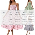 thumbnail image 3 of Summer Dresses for Women 2026 Women's Ditsy Floral Midi Dress Adjustable Spaghetti Strap Smocked Tiered A Line Casual Summer Vacation Dress, 3 of 9