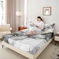 thumbnail image 4 of Manfei Gradient Marble Twin Sheet Sets 3pcs for Adults Female Men,Abstract Marbling Watercolor Twin Fitted Sheet Microfiber,Stone Pattern Breathable Flat Sheet,Luxury Bedroom Decor, 4 of 7