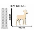 thumbnail image 2 of Unfinished Wood Fawn Deer Shape - Animal - Craft - up to 46" DIY 4" / 1/4", 2 of 3