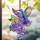 thumbnail image 1 of Colorful Hummingbird Flower Sun Catchers Pendant, 1 of 7