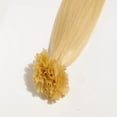thumbnail image 3 of MY-LADY 100S Nail U Tip Fusion 100% Remy Human Hair Extensions Keratin Pre Bonded Hairpiece Straight 0.5g/s, #613 Bleach Blonde, 18inch, 3 of 10