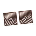 thumbnail image 5 of FashionCha 2x Wood Wall Art Decor Abstract Ornament 8inchx8inch Easy to Install Rustic Wall Brown, 5 of 9