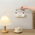 thumbnail image 3 of Adorable soporte for gafas y gafas de pared con cara de gato, organizador de estante de plástico que ahorra espacio for mesita de noche, baño y gabinete, diseño moderno con temática de gato en blanco, 3 of 4