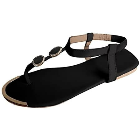 

Cute Sandals For Women Women Dressy Summer Strappy Beach Sandals Flip-Flop Ankle Strap Causal Clip Toe Gladiator Shoes