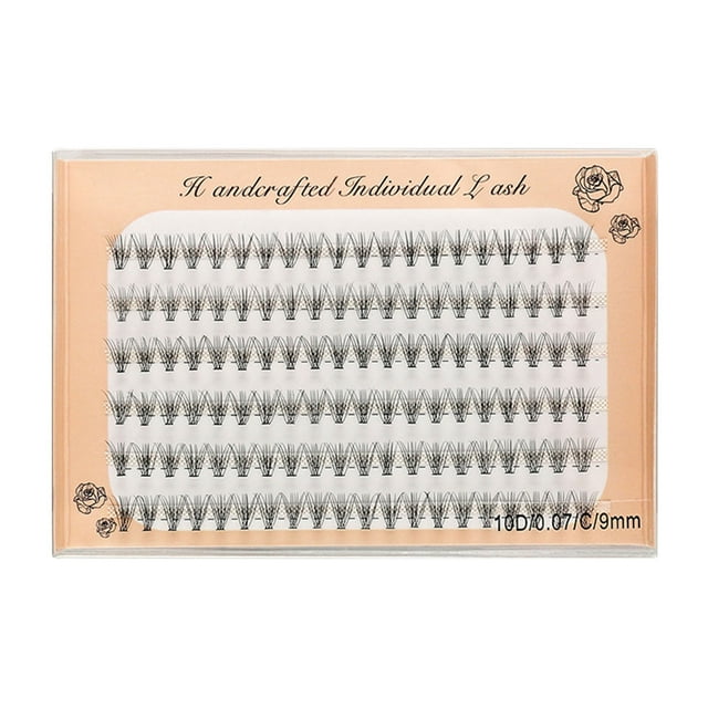 Pestañas postizas, gruesas y naturales, 6 filas de 120 pestañas postizas de un solo mechón (8 mm, 9 mm, 10 mm, 11 mm, 12 mm, 13 mm)