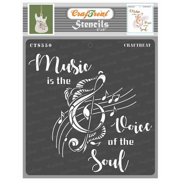 CrafTreat Blessed and Family Word Stencil for Painting and Crafting - 2 Pcs - 3"x12" each