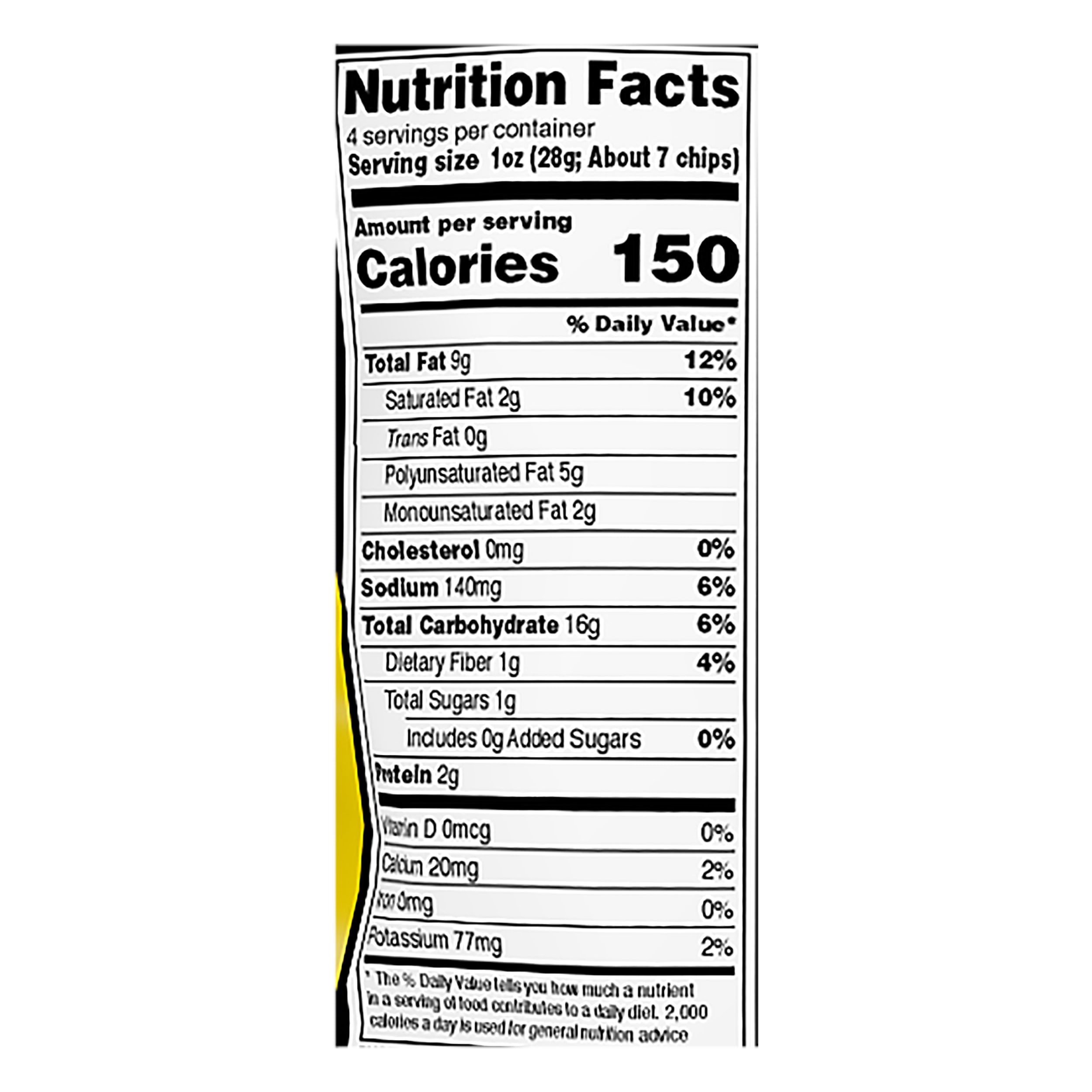 On The Border® Café Style® Queso Flavored Tortilla Chips 4 oz. Bag
