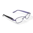 thumbnail image 3 of Rose Women's AR09 Rectangular Prescription Eyeglasses with Case, Purple, 3 of 6