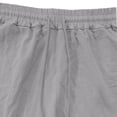 thumbnail image 6 of OIOLOYJM Men 2 Piece Outfit Linen Beach Short Sleeve Button Down Pocket Shirt and Elastic Waist Pajama Pants Casual Relaxed Fit Vacation Sleep Pj Sets Gray XL, 6 of 6