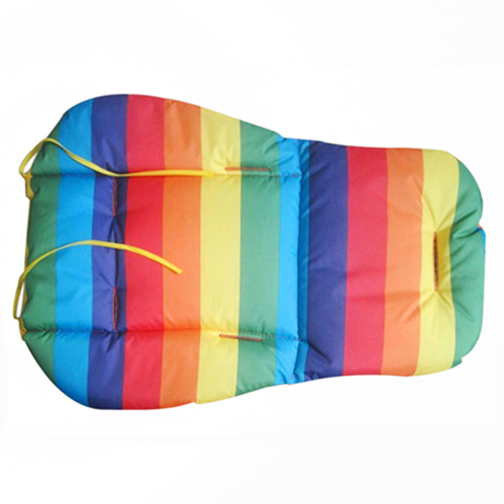 Waterproof Rainbow Baby Kids Car Seat Liner Padding Pram Stroller Cushion Pa HK 