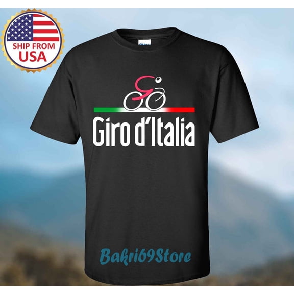 Giro D'Italia Bikes Bicycle Men's Black T-shirt Size S-5XL
