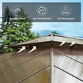 thumbnail image 6 of Mondawe 10'x12' Hardtop Gazebo, Permanent Outdoor Gazebo with Polycarbonate Double Roof, Aluminum Gazebo Pavilion with Curtain and Net for Garden, Patio, Lawns, Deck, Backyard(Wood-Looking), 6 of 9
