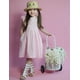 thumbnail image 5 of Vestido Arshiner para niña pequeña, rosa, manga con volantes, sin espalda, 5 of 8
