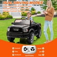 thumbnail image 3 of 12V Ride on Cars with Remote Control, Licensed Dodge RAM 2500 Kids Ride on Toys with Bluetooth, Music, MP3/USB Port, LED Light, 4 Wheeler Kids Electric Cars for Boys Girls Gifts, Black, 3 of 8