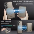thumbnail image 3 of AutSpace Funda para Samsung Galaxy S26+ 5G, Bloqueo RFID, Cuero PU, Compatible con MagSafe, Billetera Desmontable 2 en 1 con Tarjetero, Soporte, Cubierta Protectora Magnética, Gris, para Galaxy S26+, 3 of 9