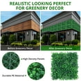 thumbnail image 4 of 12-PCS 10x10 Inch Artificial Grass Wall Panels - 100% PE Faux Boxwood Hedge Wall Panels, UV-Resistant, with 100 Zip Ties for Indoor/Outdoor Decor & Privacy, 4 of 7