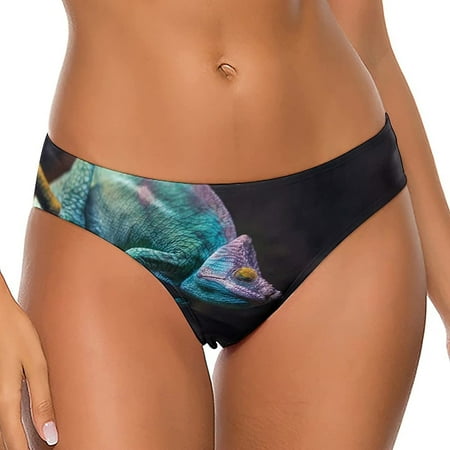 

Colorful Chameleon Turquoise Women s Thongs Sexy T Back G-Strings Panties Underwear Panty