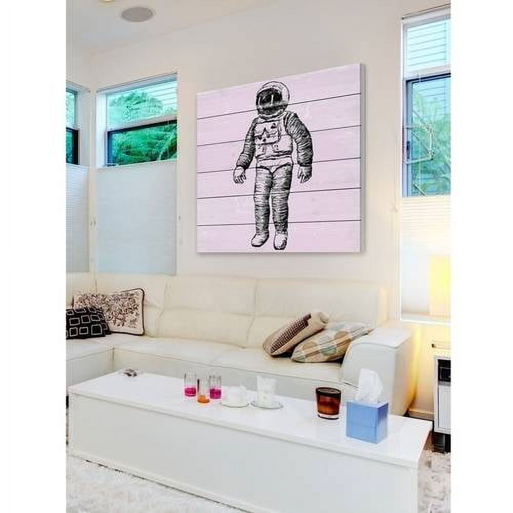 Space Ready Painting Print on White Wood