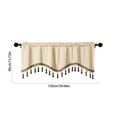 thumbnail image 4 of Viflosae Boho Curtains with Tassel Elegant Fringed Window Curtains Patterned Rod Panels Stylish Short Drapes Window Curtains Home Decorations for Windows Beige, 4 of 7