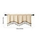 thumbnail image 2 of Cortina de gasa con flecos de color beige sólido, cortinas de ventana con flecos elegantes, 2 of 6