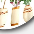 thumbnail image 3 of Designart 'Trio of Houseplants Sanseviera Snake Plants On White' Farmhouse Circle Metal Wall Art 29x29 - Disc of 29, 3 of 5