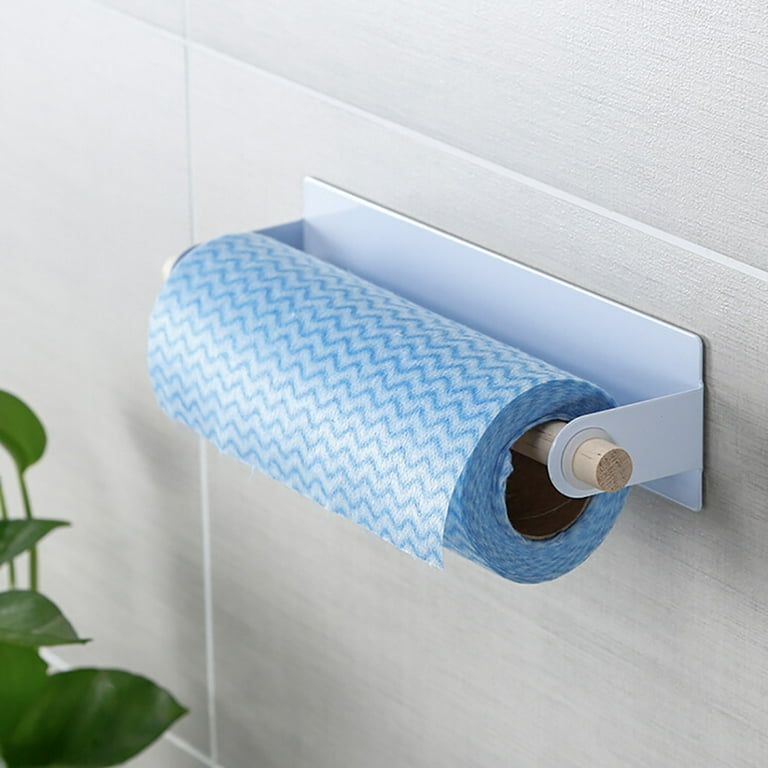 Paper Towel Holder Under Cabinet with Special Ratchet System, Adhesive Paper  Towel Holder for Bathroom Kitchen (Silver) 