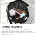 thumbnail image 3 of Minnieouse Bolsa de ducha de malla con 8 bolsillos de almacenamiento Asas dobles Organizador de maquillaje Bolsa de baño colgante Playa Colegio Baño Envolturas para manijas de equipaje Negro Minnieouse AP012377-01, 3 of 6