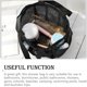 thumbnail image 5 of Jumpingount Bolsa de ducha de malla con 8 bolsillos de almacenamiento Asas dobles Organizador de maquillaje Bolsa de baño colgante Playa Colegio Baño Envolturas para manijas de equipaje Negro Jumpingount AP012377-01, 5 of 6