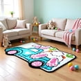 thumbnail image 6 of Horivan Easter Egg Floor Mat Non Slip Waterproof Indoor Outdoor Rug for Porch Entryway Home Decor Spring Holiday Rabbit Welcome Doormat Irregular Shaped, 6 of 9