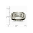 thumbnail image 6 of Solid Titanium Grooved 8mm Men's Matte Brushed Finish and Wedding Band Ring Size 14, 6 of 7