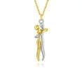 thumbnail image 3 of D-GROEE Couple Necklace Hop Embrace Couple Pendant Necklace Adjustable Length Him Her Hugging Pendant Necklace Anniversary Jewelry Valentine Day Gift Hug, 3 of 7