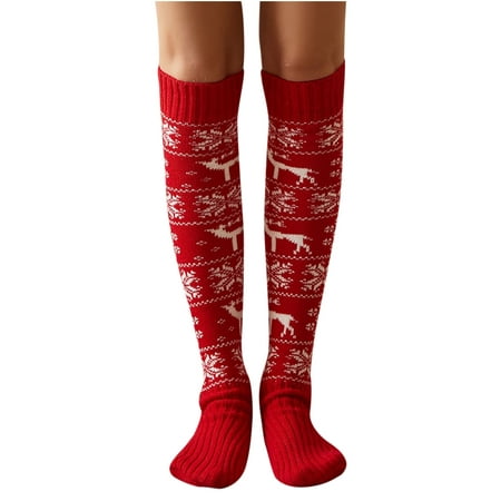 

CHGBMOK Socks for Women Christmas Women Fashion Ladies Cotton Middle Tube Socks Stockings Calf Socks on Clearance